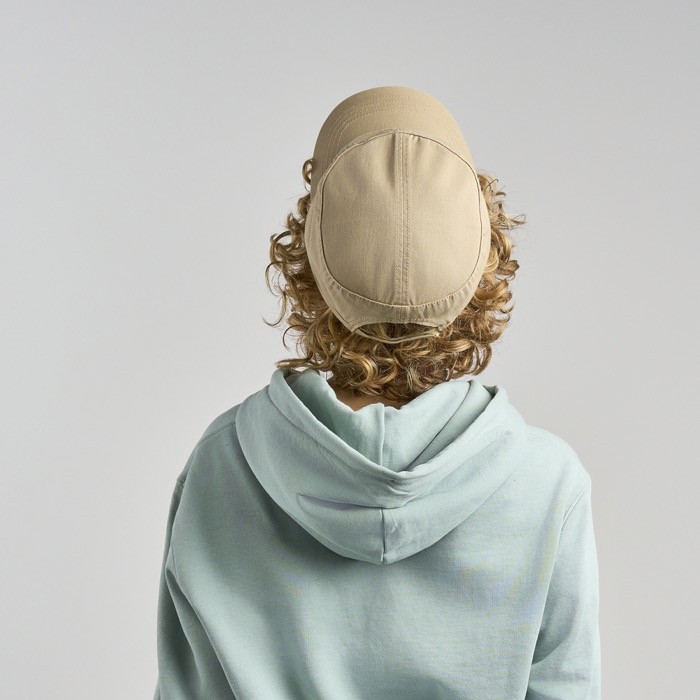 Gorra militar con borde semicurvado en algodón ecológico 280 g/m2 color caqui vista 8 Gorra militar con borde semicurvado en algodón ecológico 280 g/m2 color caqui vista 8