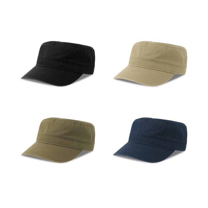 Gorra militar con borde semicurvado en algodón ecológico 280 g/m2 vista detalle 7 Gorra militar con borde semicurvado en algodón ecológico 280 g/m2 vista detalle 7