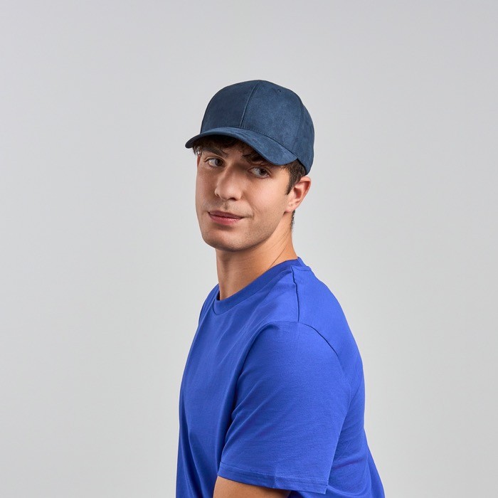 Gorra de poliéster reciclado aterciopelada de 6 paneles 135 g/m2 vista 2