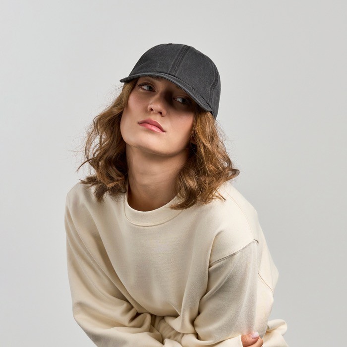 Gorra desestructurada tipo vintage de algodón reciclado 260 g/m2 vista 1