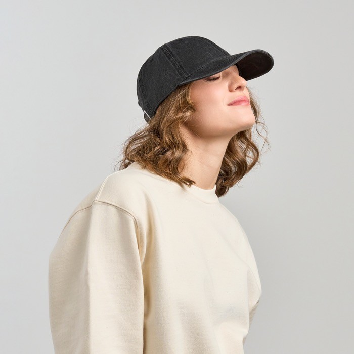 Gorra desestructurada tipo vintage de algodón reciclado 260 g/m2 vista 2