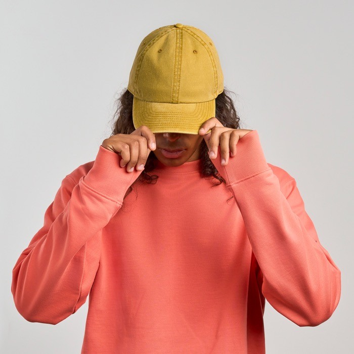 Gorra desestructurada tipo vintage de algodón reciclado 260 g/m2 vista 4