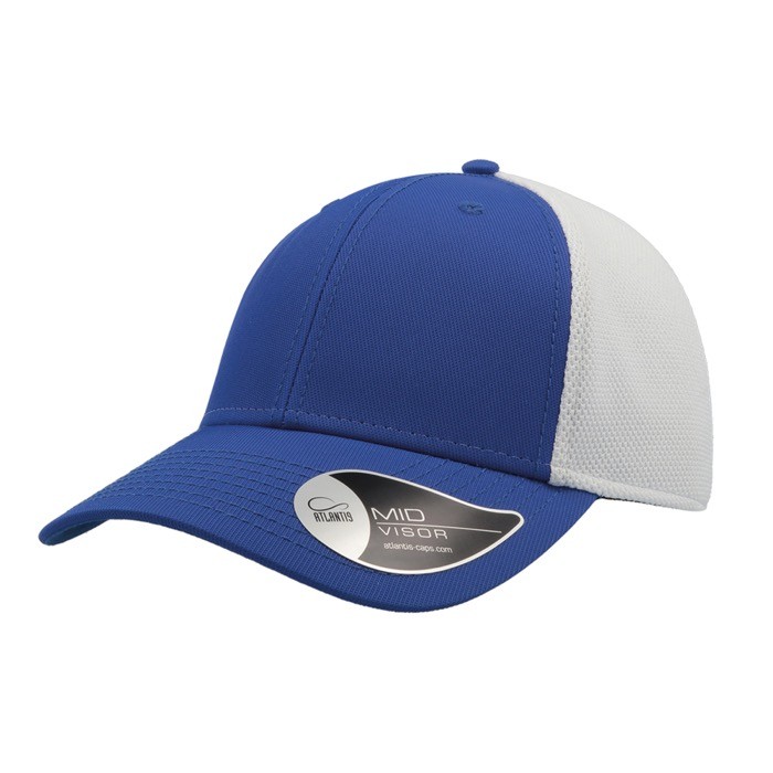 Gorra de nylon y malla de estilo deportivo bicolor de 6 paneles