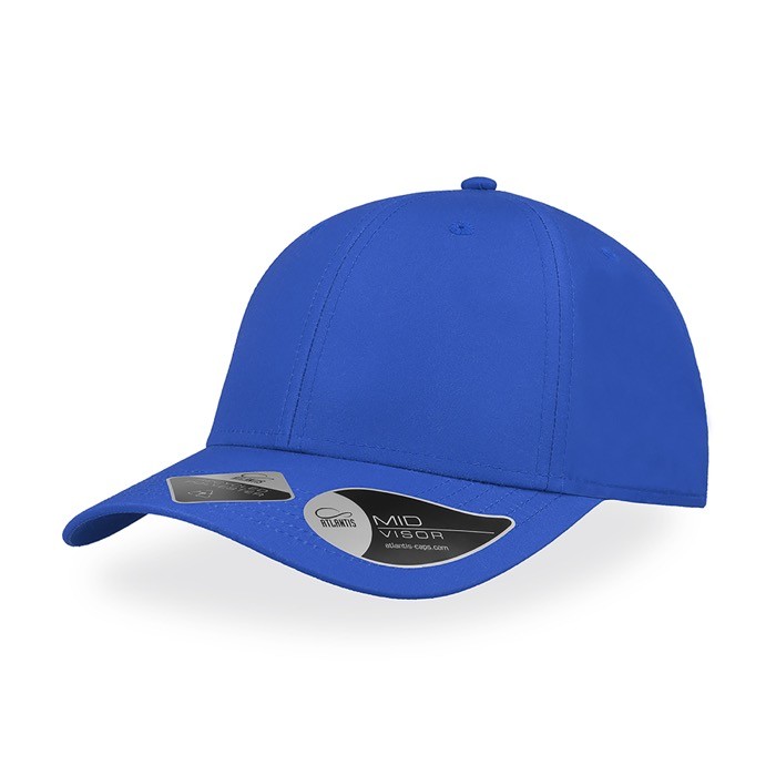 Gorra hecha de botellas de plástico con visera curvada 115 g/m2 color azul real