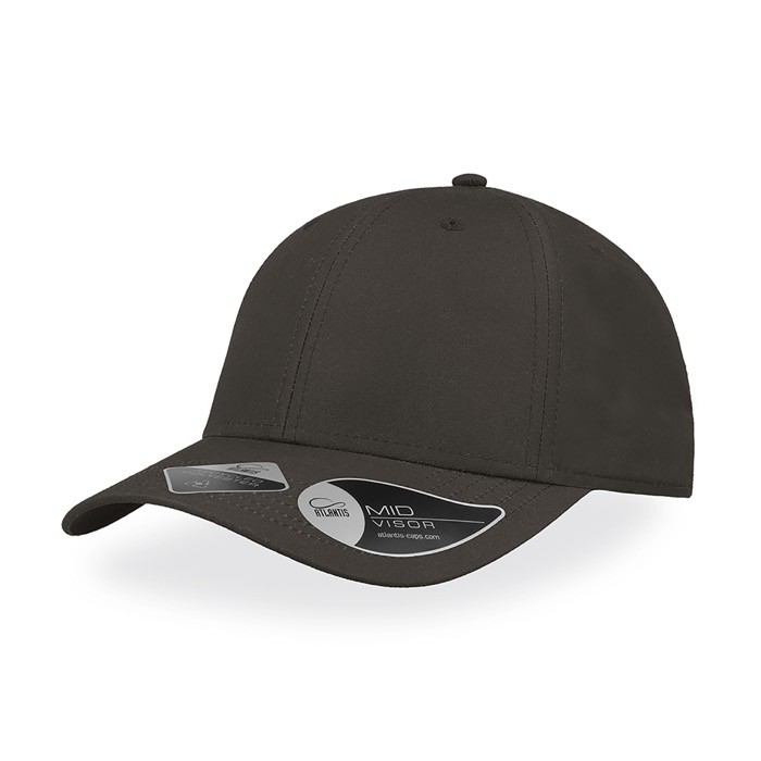 Gorra hecha de botellas de plástico con visera curvada 115 g/m2 color gris oscuro