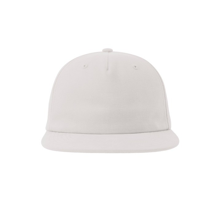 Gorra vintage de algodón reciclado con visera plana 260 g/m2 color blanco vista detalle 6