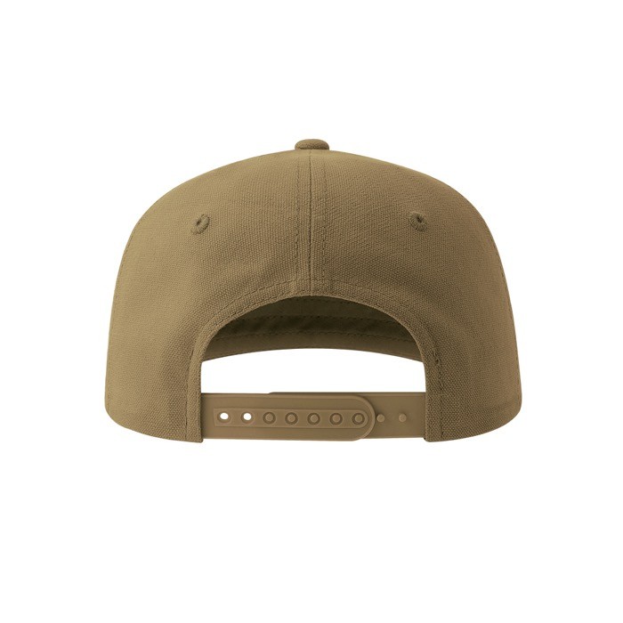 Gorra vintage de algodón reciclado con visera plana 260 g/m2 color verde oliva vista detalle 2