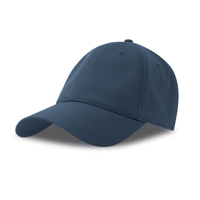 Gorra de poliéster reciclado y elastano con dry tech 195 g/m2 color azul marino