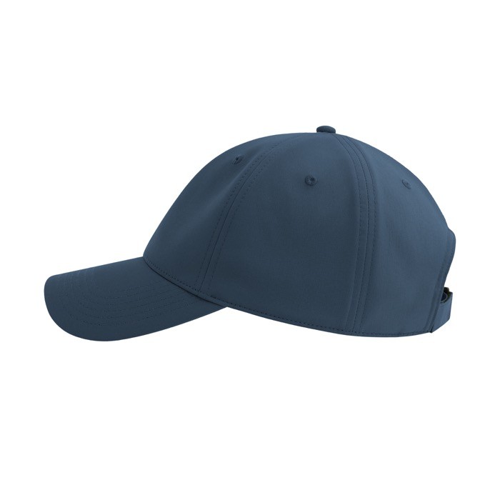 Gorra de poliéster reciclado y elastano con dry tech 195 g/m2 color azul marino