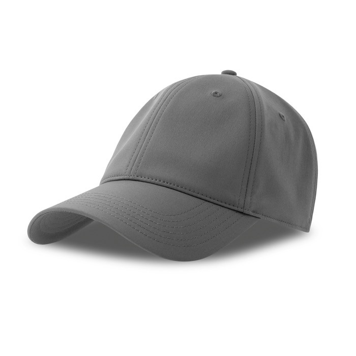 Gorra de poliéster reciclado y elastano con dry tech 195 g/m2 color gris oscuro