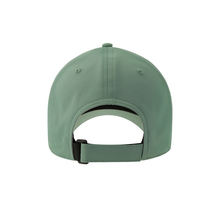 Gorra de poliéster reciclado y elastano con dry tech 195 g/m2 color verde vista detalle 2