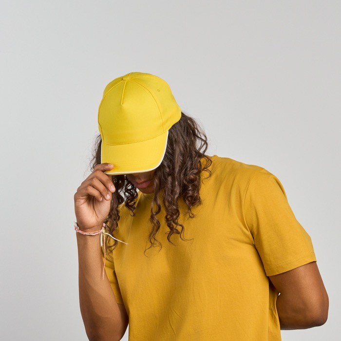 Gorra de béisbol de poliéster reciclado de 5 paneles 220 g/m2 vista 5 Gorra de béisbol de poliéster reciclado de 5 paneles 220 g/m2 vista 5