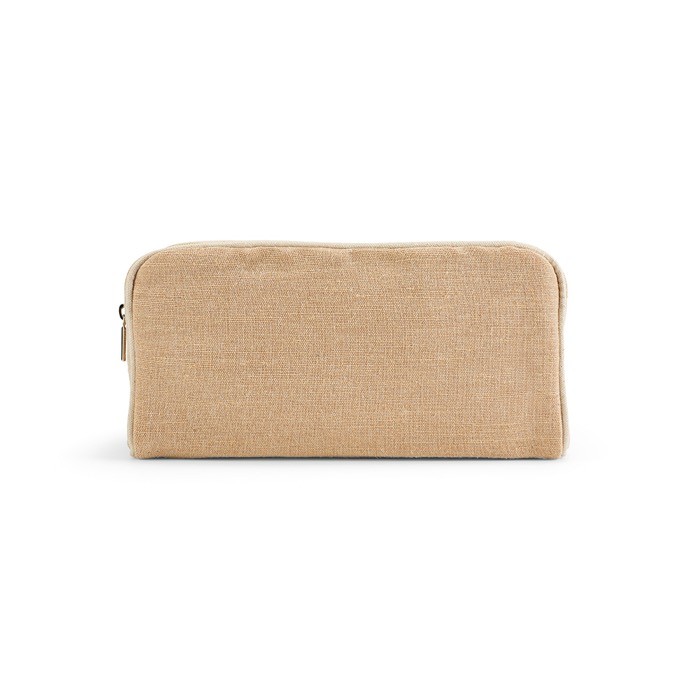 Neceser de juco mediano con un compartimento principal 260 g/m2 color natural vista frontal