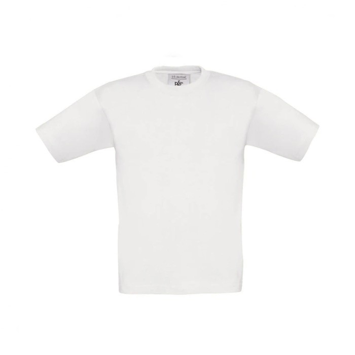 Camiseta unisex de algodón 100% para niños 150 g/m2 B&C color blanco Camiseta unisex de algodón 100% para niños 150 g/m2 B&C color blanco