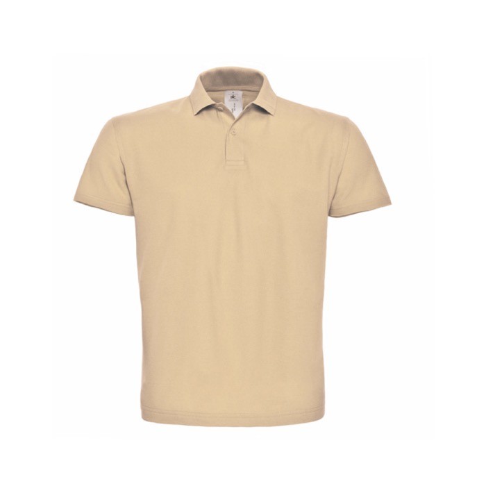Polo de algodón de piqué para hombre con 2 botones 180 g/m2 B&C color beige