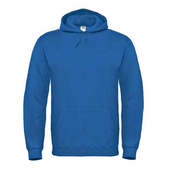 Sudadera de hombre de algodón y poliéster con capucha 280 g/m2 B&C color azul real Sudadera de hombre de algodón y poliéster con capucha 280 g/m2 B&C color azul real
