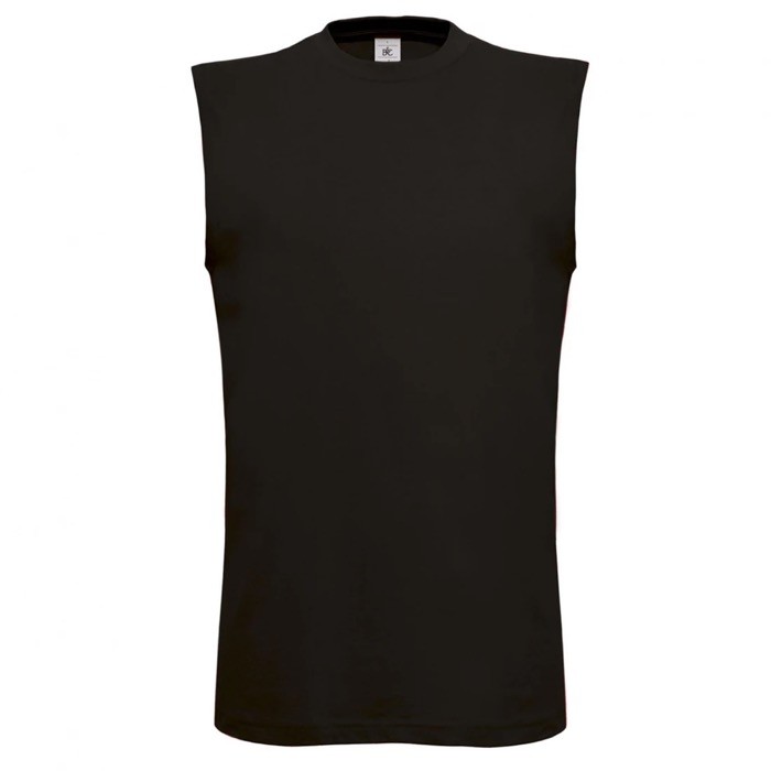 Camiseta sin mangas de algodón 100% para hombre 145 g/m2 B&C color negro vista 11 Camiseta sin mangas de algodón 100% para hombre 145 g/m2 B&C color negro vista 11