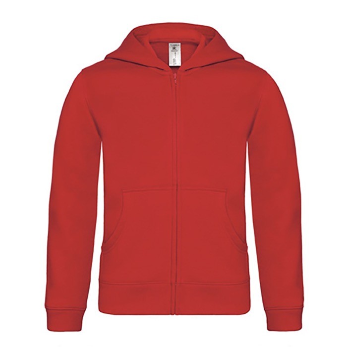 Sudadera infantil de algodón y poliéster con capucha 280 g/m2 B&C color rojo Sudadera infantil de algodón y poliéster con capucha 280 g/m2 B&C color rojo