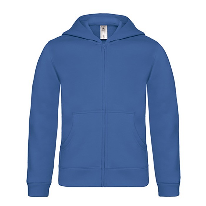 Sudadera infantil de algodón y poliéster con capucha 280 g/m2 B&C color azul real Sudadera infantil de algodón y poliéster con capucha 280 g/m2 B&C color azul real