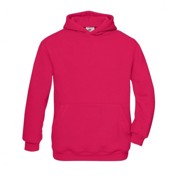 Sudadera infantil de algodón y poliéster con canguro 280 g/m2 B&C color fucsia Sudadera infantil de algodón y poliéster con canguro 280 g/m2 B&C color fucsia