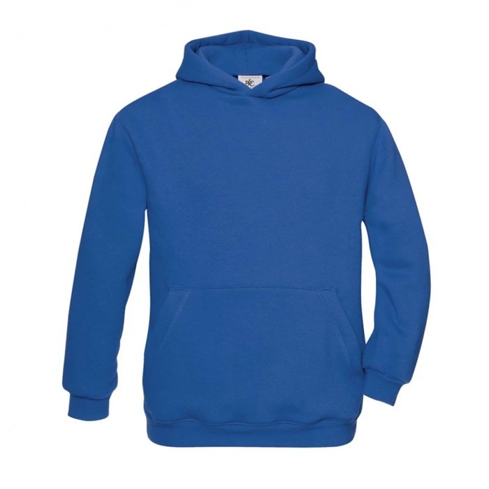 Sudadera infantil de algodón y poliéster con canguro 280 g/m2 B&C color azul real Sudadera infantil de algodón y poliéster con canguro 280 g/m2 B&C color azul real