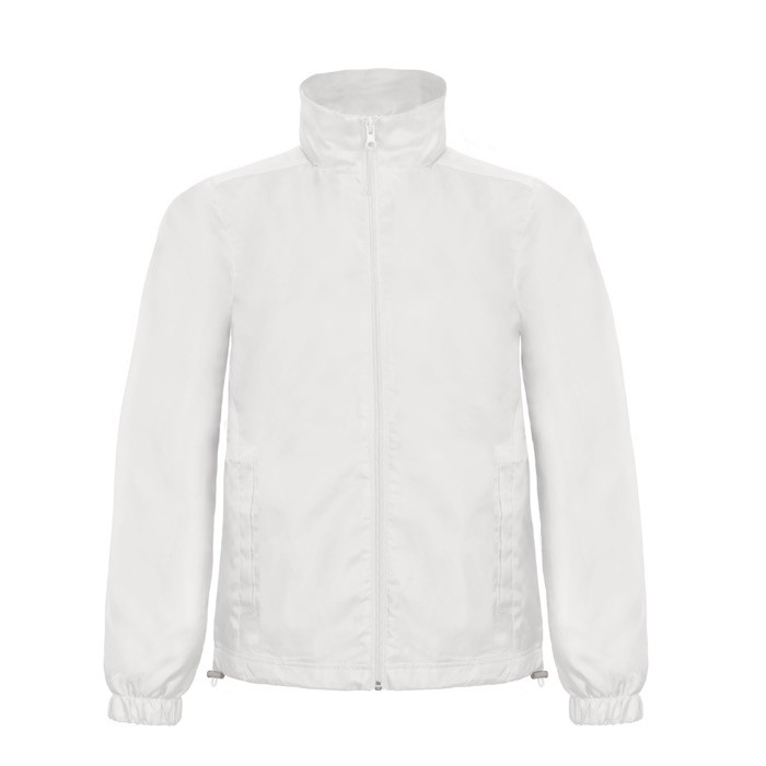 Chaqueta de poliéster para hombre cortaviento e impermeable B&C color blanco Chaqueta de poliéster para hombre cortaviento e impermeable B&C color blanco