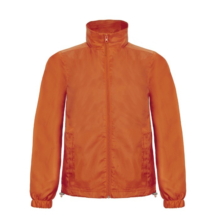 Chaqueta de poliéster para hombre cortaviento e impermeable B&C color naranja Chaqueta de poliéster para hombre cortaviento e impermeable B&C color naranja