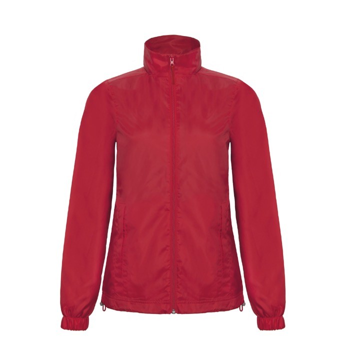 Chaqueta de poliéster para mujer impermeable y cortaviento B&C color rojo Chaqueta de poliéster para mujer impermeable y cortaviento B&C color rojo