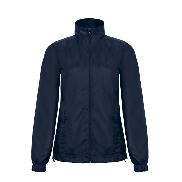 Chaqueta de poliéster para mujer impermeable y cortaviento B&C color azul marino Chaqueta de poliéster para mujer impermeable y cortaviento B&C color azul marino