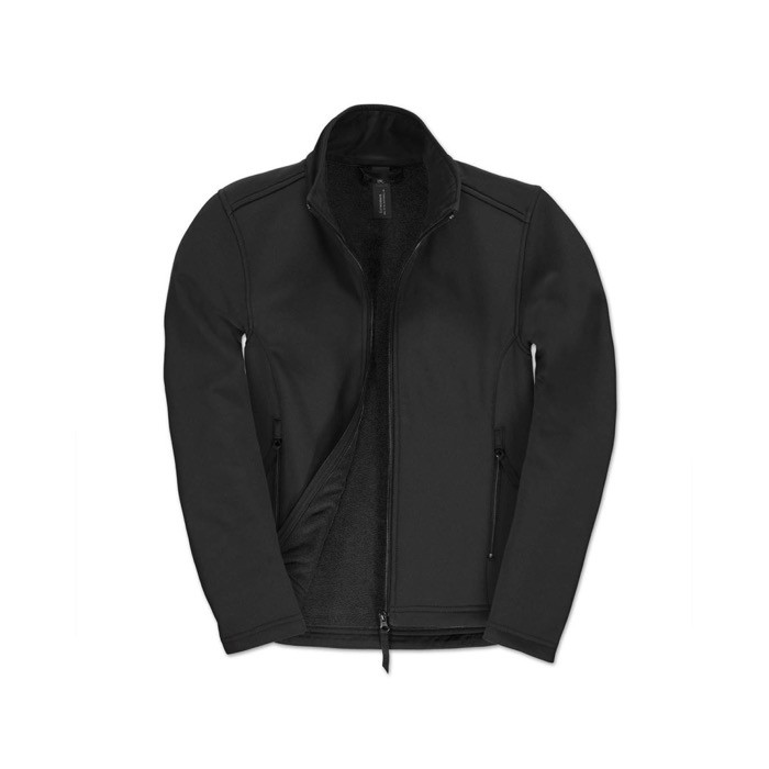 Chaqueta softshell elástica de poliéster de mujer 300 g/m2 B&C color negro vista 11 Chaqueta softshell elástica de poliéster de mujer 300 g/m2 B&C color negro vista 11