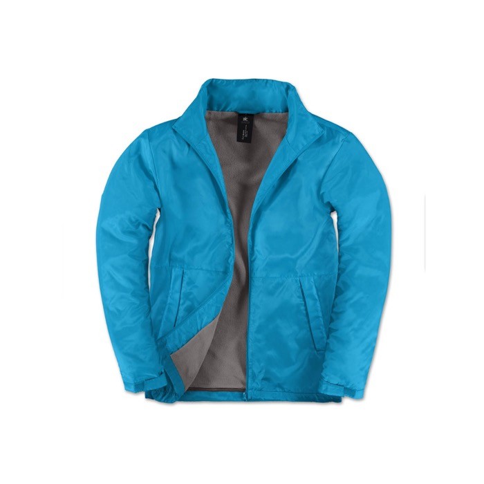 Chaqueta de poliéster para hombre impermeable y cortaviento B&C color aguamarina Chaqueta de poliéster para hombre impermeable y cortaviento B&C color aguamarina