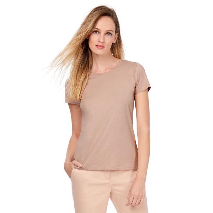 Camiseta de algodón orgánico para mujer manga corta 140 g/m2 B&C Camiseta de algodón orgánico para mujer manga corta 140 g/m2 B&C
