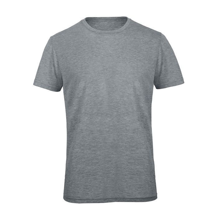 Camiseta de poliéster y algodón para hombre 130 g/m2 B&C color gris claro jaspeado Camiseta de poliéster y algodón para hombre 130 g/m2 B&C color gris claro jaspeado