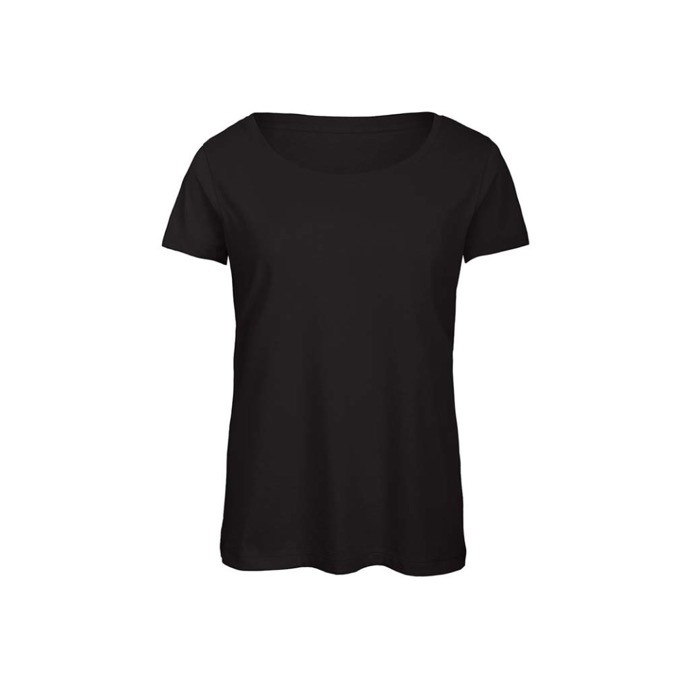 Camiseta de poliéster y algodón para mujer 130 g/m2 B&C color negro vista 11
