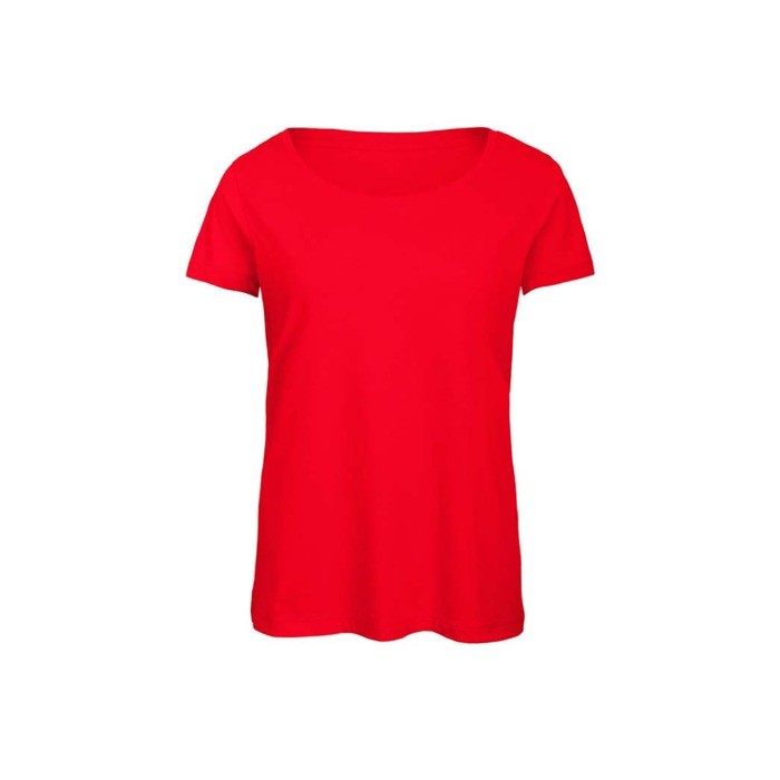 Camiseta de poliéster y algodón para mujer 130 g/m2 B&C color rojo