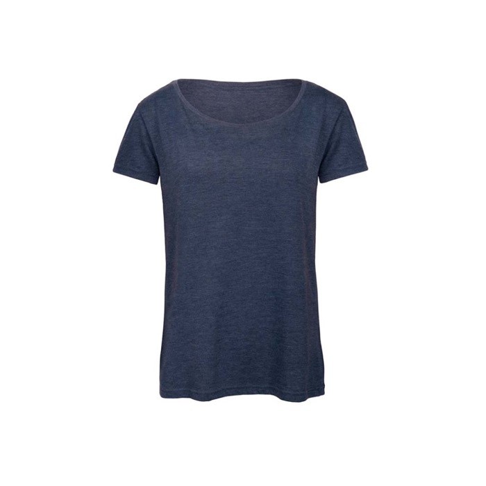 Camiseta de poliéster y algodón para mujer 130 g/m2 B&C color azul oscuro
