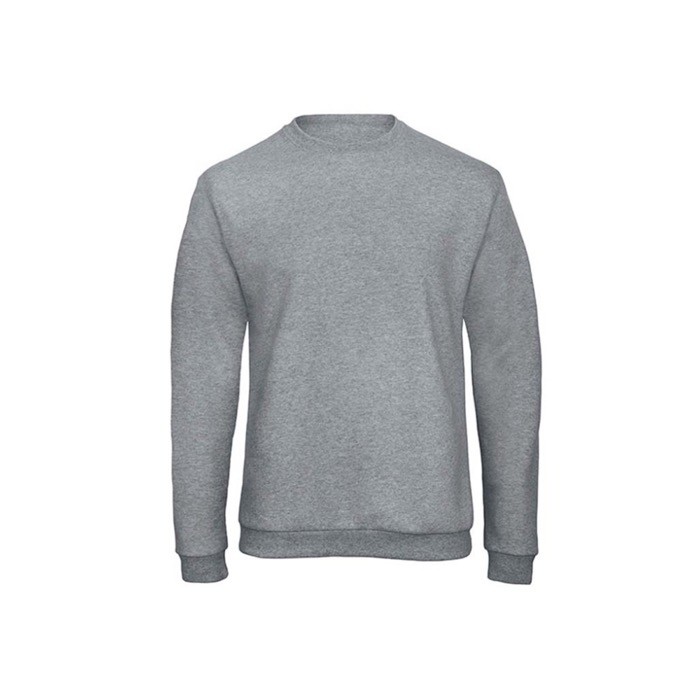 Sudadera de algodón y poliéster con cuello caja 270 g/m2 B&C color gris claro Sudadera de algodón y poliéster con cuello caja 270 g/m2 B&C color gris claro
