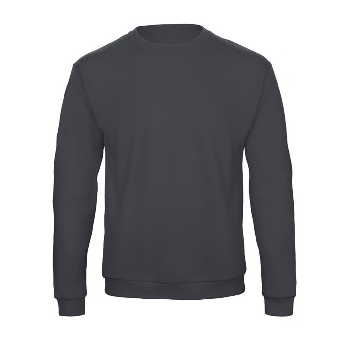 Sudadera de algodón y poliéster con cuello caja 270 g/m2 B&C color antracita Sudadera de algodón y poliéster con cuello caja 270 g/m2 B&C color antracita