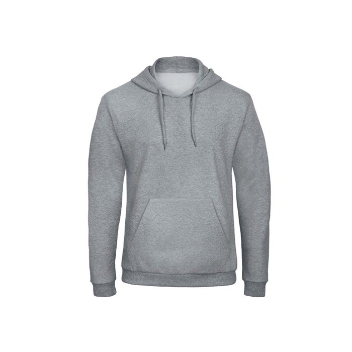 Sudadera para hombre con canguro y capucha 270 g/m2 B&C color gris claro