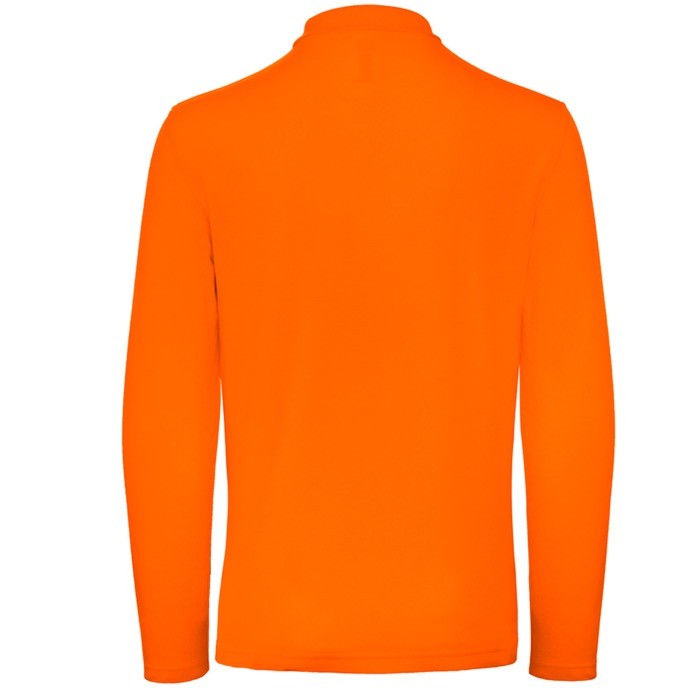 Polo de algodón de manga larga para hombre 180 g/m2 B&C color naranja