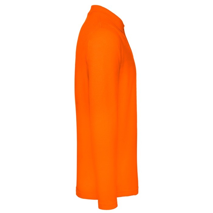 Polo de algodón de manga larga para hombre 180 g/m2 B&C color naranja