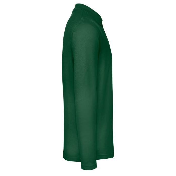 Polo de algodón de manga larga para hombre 180 g/m2 B&C color verde oscuro