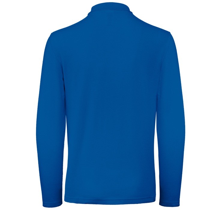 Polo de algodón de manga larga para hombre 180 g/m2 B&C color azul real