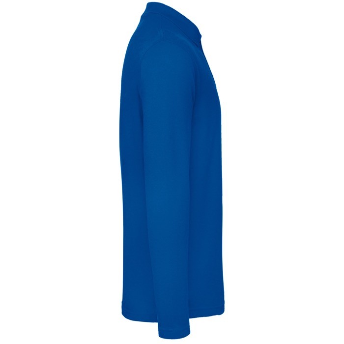 Polo de algodón de manga larga para hombre 180 g/m2 B&C color azul real