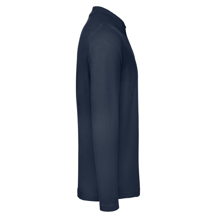Polo de algodón de manga larga para hombre 180 g/m2 B&C color azul marino