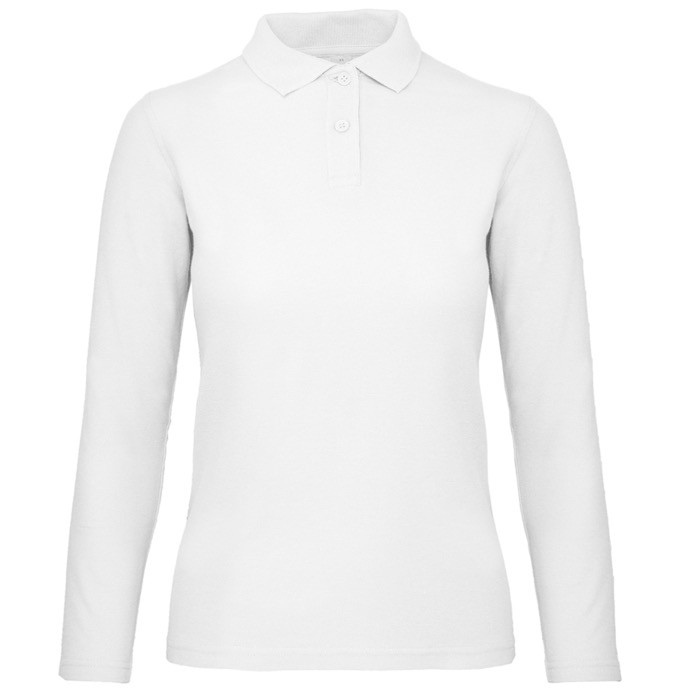 Polo básico de algodón de manga larga para mujer 180 g/m2 B&C