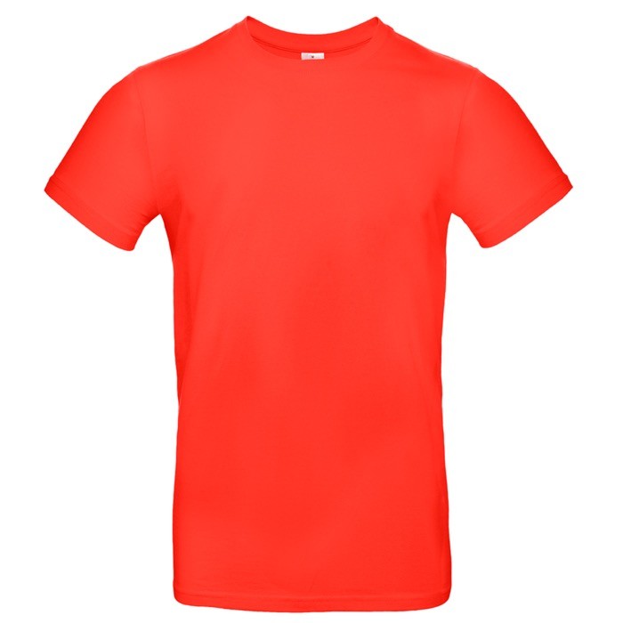 Camiseta de algodón para hombre de manga corta 185 g/m2 B&C color naranja oscuro