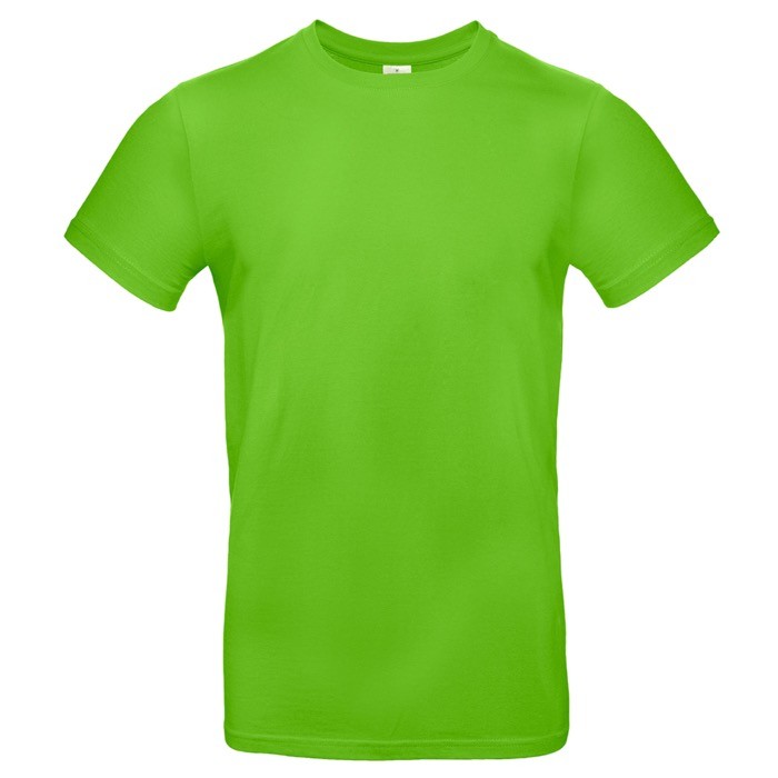 Camiseta de algodón para hombre de manga corta 185 g/m2 B&C color verde manzana