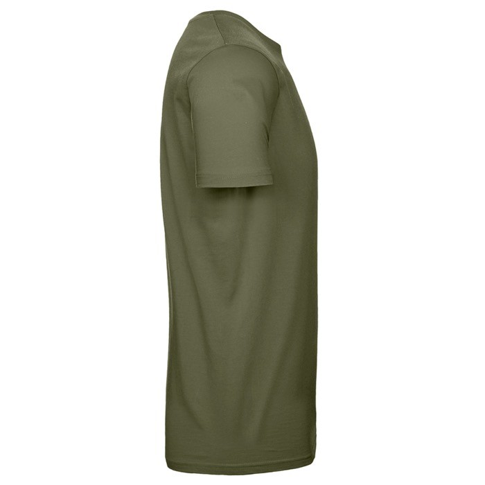 Camiseta de algodón para hombre de manga corta 185 g/m2 B&C color verde oliva