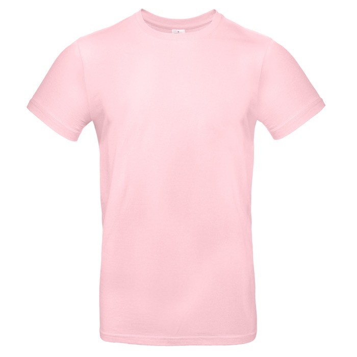 Camiseta de algodón para hombre de manga corta 185 g/m2 B&C color rosa pastel